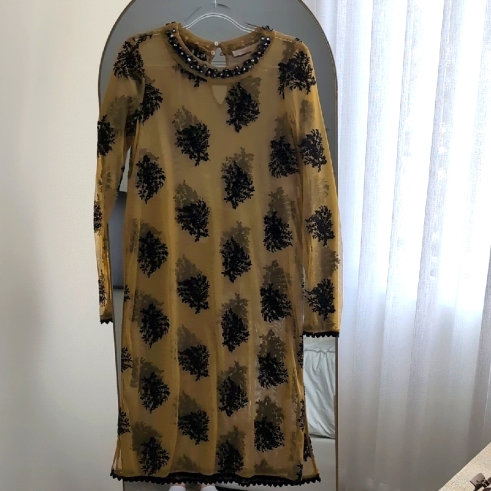 Zara Yellow Beaded Top